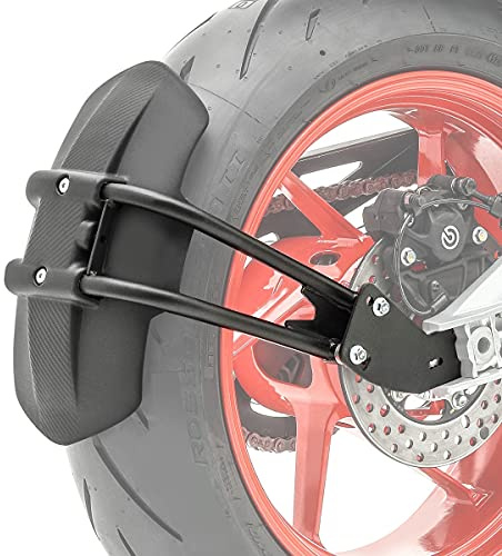 Motorrad Hinterradabdeckung/Kotflügel Hinten Universal Zaddox LW4 schwarz