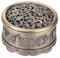 HERCHR Petit Encensoir Brûle Encens, Encensoir en Alliage Antique Vintage Brûleur D'encens Charbon Poêle Luxe Arôme Support Encens Métal Bol Décoratif en Cuivre Gravé(Bronze)