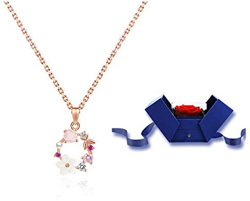 Collane da Donna Gioielli in oro rosa Corona Ciondolo Sterling Silver delle donne della collana dei monili di Lucky Corona Confessione regalo Girl Pink Tutto-fiammifero Collana Collana con Pendente