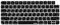 XSKN Tastaturabdeckung aus Silikon für 2021 neue M1 Chip iMac Magic Tastatur mit Touch ID A2449 mit Sperrschlüssel A2450 ohne Ziffernblock (US-Version, arabisch, schwarz)