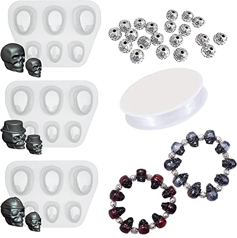 NA Yayatty - Juego de moldes de silicona para joyas, 3 moldes de silicona con cuerda, accesorios para pulsera, cabujón de piedras preciosas, fundición de joyas