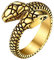 Bestyle Edelstahl Schlange Ring Modisches und Edgy Schlangen Gothic Schmuck Vintage Punk Fingerring Stapelbare Bandring Unisex Geschenk Gold 57.17(18.2)