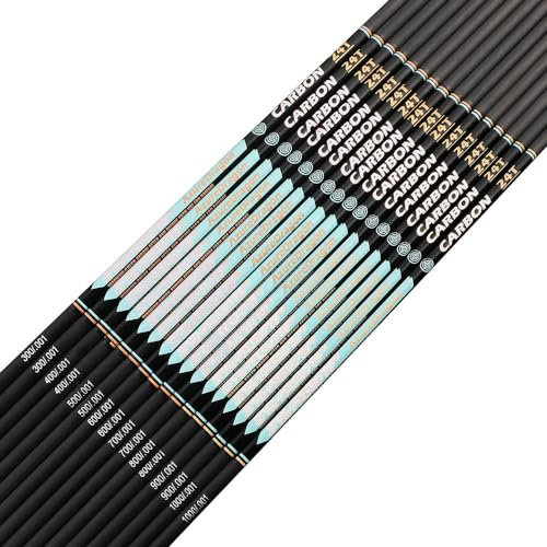 wolfman 32 Zoll Pure Carbon Pfeilschaft ID 4,2 mm Spine 300-1000 Carbon Schaft Rohr Geradheit: +/-.001 für DIY Bogenschießen Wettbewerb Pfeil Jagdpfeil für Recurve Bogen Compound Bogen
