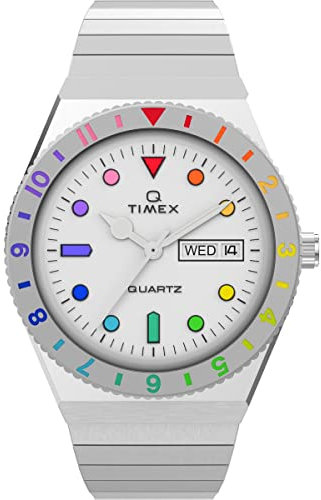 Timex Damen Analog Quarz Uhr mit Edelstahl Armband TW2V66000