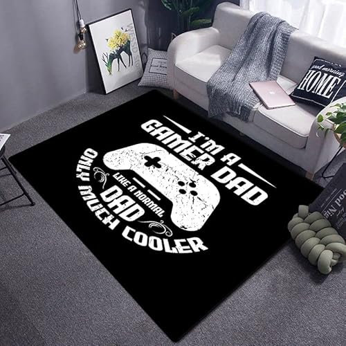 bailongma Funny Black Game Controller Mats For Soft Rug Room Gaming Anime Gamer Chair Rug Large Rug Living Room Boys B1118 40×60CM