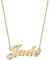 UMAGICBOX Collier Prénom Personnalisé Jade, Plaqué Or 18K - Un cadeau unique pour la Fête des Enfants, parfait pour un Anniversaire ou pour montrer votre affection à un Ami Proche