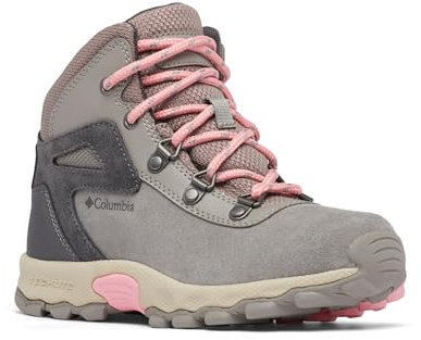 Columbia Newton Ridge Amped, Scarponi da trekking ed escursionismo di media altezza Unisex - bambini e ragazzi, Stratus/Pink Orchid Youth, 36 EU