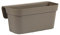 Nicoli vaso da balcone Arké Balcony, balconiera in resina cm 40x23x18h, fioriera autoportante per parapetto (tortora)