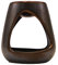 Dekohelden24 Duftlampe/Aromalampe/Duftlicht/Duft-Lampe aus Keramik in Kupfer, schlicht und elegant, Größe: H/Ø ca. 10 x 9 cm, 10 cm