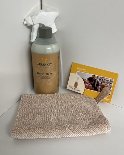 Jemako Leder-Pflege 500 ml + Lederpflegetuch 18 x 24 cm + Schaumpumpe
