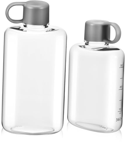 Toddmomy Bouteille D'eau De Voyage Transparente 360ml Et 500ml Légère Et Portable En Tritan Anti-fuite Lot De 2 Pour Activités De Plein Air Et Fitness