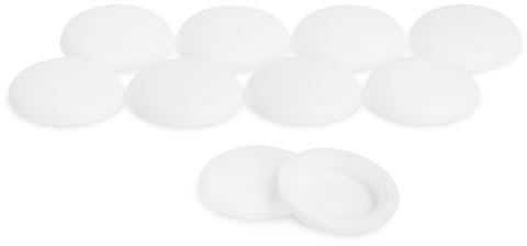 Tapones para tornillos de cabeza alomada blancos, 10 unidades, para tornillos de alféizar de ventana (diámetro exterior: 17 mm, diámetro interior: 11,6 mm, altura: 4,0 mm)