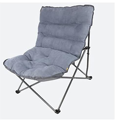 KHiry Room Chair For Bedroom Saucer Chair For Adults Butterfly Chair Leisure Padded Seat With Folding Metal Frame Single Lazy Sofa Chair For Living Room Camping Office Balcony (Color : White) (Light