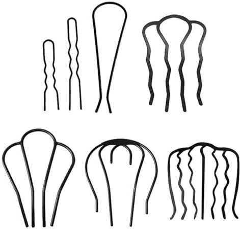 7 Piezas Peines Laterales con Pinza en Forma de U, Peinetas Laterales para el Cabello,Clip de Horquilla para Moño Metal Horquilla de Pelo para Mujeres Peinados Decorativos