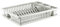 Best House Dish Drainer Rack Large Plastic Dish Drainer Plate Cutlery Cup Holder with Drip Tray, Cutlery Rack Kitchen Sink Utensil, Food-Grade BPA-Free - Kitchen Organizer (White, Pack of 1)