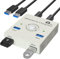 USB 3.0 Switch 2 Computer Sharing USB A 4 Port USB Switcher Sharing Tastatur und Maus, Drucker/Scanner USB Switch Hub für zwei Computer mit 2 USB 3.0 Kabeln