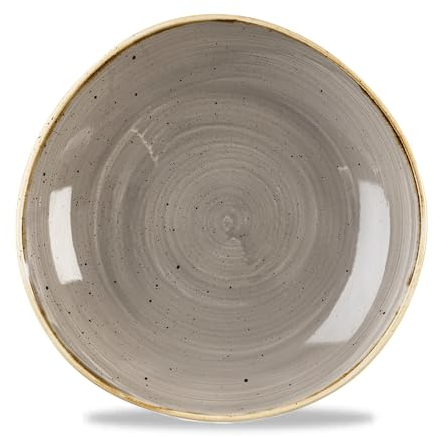 Churchill Super Vitrified Stonecast Peppercorn Teller Tief Organisch,