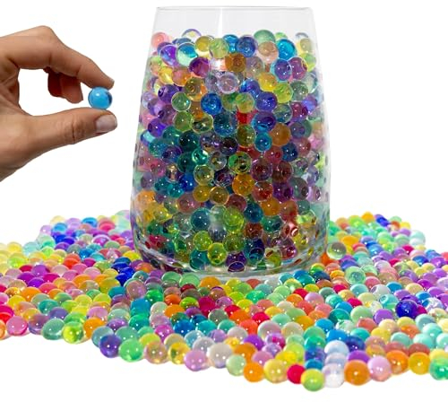comforder – Wasserperlen für Pflanzen, Bunt Set ca. 100.000 Hydroperlen – Deko Gelperlen für Pflanzen in Vase, Gelkugeln gemischte Farben