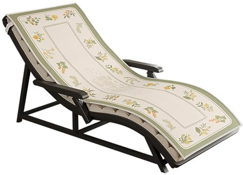 GAOXIAO Polster Sonnenliege Outdoor, Kühle Sommerliche Eisseide Liegenauflagen, Rutschfestes Auflage Relaxliege Mit Riemen Geeignet Für Drinnen, Draußen, Sofa, Schwimmbad, Büro