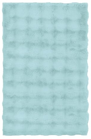 Kleine Wolke Badteppich Cloud Opal 60 x 90 cm | OEKO-TEX zertifiziert, rutschhemmende Unterseite, für Fußbodenheizung, maschinenwaschbar, 100% Polyester