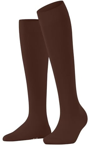 FALKE Damen Kniestrümpfe Cotton Touch W Kh Baumwolle lang einfarbig 1 Paar, Braun Havana Club 5197, 39-42