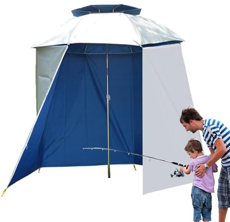 Sombrilla portátil para paraguas, paño envolvente para paraguas, refugio portátil para sol y clima, accesorios impermeables para playa, camping, pesca, 4,2 metros, 4,62 metros, 5,04 metros, 5,46