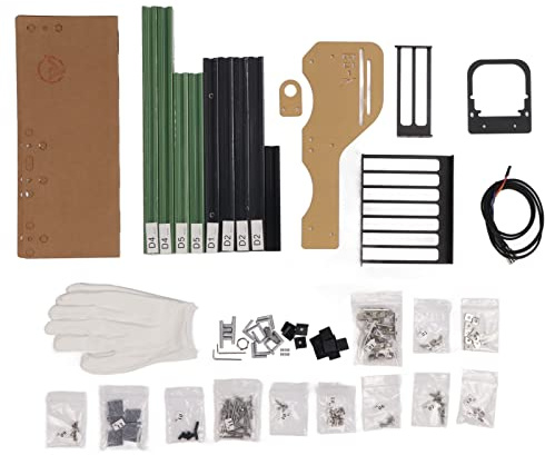 Desktop Vertical Aluminum Open Computer Case Bracket Excellent Heat Dissipation DIY Frame ATX MATX ITX Chassis (Green Black)