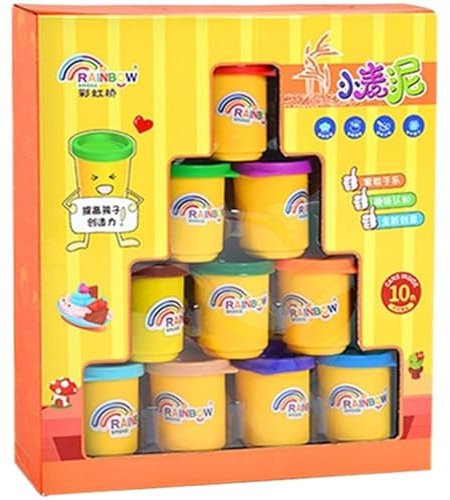 Pâte à modeler au four, argile à modeler 10 couleurs, séchage à l'air libre, kit d'argile à modeler portable, argile de cuisson au four pour la famille, les amis, les , les filles, les garçons,