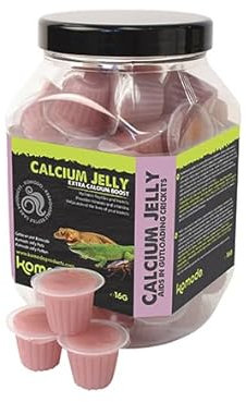 Komodo Jelly Pots Calcium Jar for All Types of Feeder Insects and Nectar & Fruit Eating Reptiles Nutrient Rich Insect Feed Vitamin Boost Natural Safe Healthy Treat