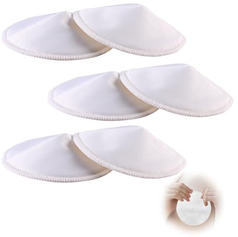 Coppette Assorbilatte Lavabili 6 Pezzi,Coppe Assorbilatte, Morbido Tessuto a 3 Strati e Cuscinetto Per il Seno Traspirante e Super Assorbente,Assorbenti Lavabili e Traspiranti