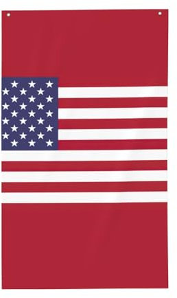 Bandera decorativa bandera americana 0,9 x 1,5 m, tela ligera y elegante, bandera exterior personalizada