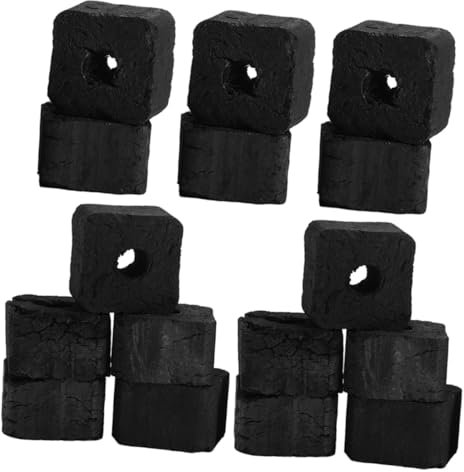 ibasenice Smokeless Charcoal Briquettes for Grilling Portable Bbq Charcoal for Outdoor Camping for Tea Brewing and Hot Pot Cooking Bamboo Charcoal Blocks