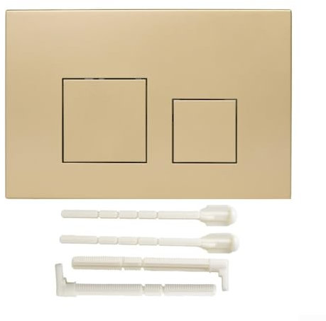 Practical Dual Flush Plate for GEBERIT UP300, Works with 01, 10, 20, 21, 30, 50 (Gold)