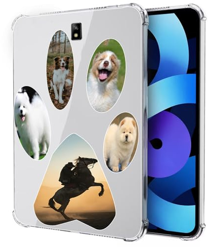 FortiCase Tablette Coque Personnalisée pour Samsung Galaxy Tab Active3,Transparent Silicone Housse,Antichoc Etui avec Votre Propre Photo Image Texte,pour Galaxy Tab Active3 Case -TU1