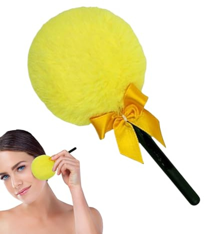 Puderquaste Mit Griff Auftragswerkzeug, Marshmallow-Griff | Lollipop-Reisepuderpuff für empfindliche Gesichtshaut, Reisen, Frauen und täglichen Gebrauch