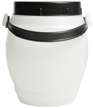 Food-Safe Plastic Barrels with Screw-On Lid – Durable Storage Drum for Fermentation, Water, and Food, Lightweight with Handles (1.5L Barrel with Handle)