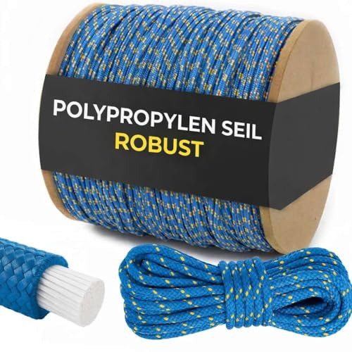 ART TWIST HOME Cuerda de Polipropileno Trenzada con Núcleo – Fuerte Flexible y Ligera 16 Hilos - Ideal para Náutica Jardinería Construcción y Actividades al Aire Libre (10mm - 200m)