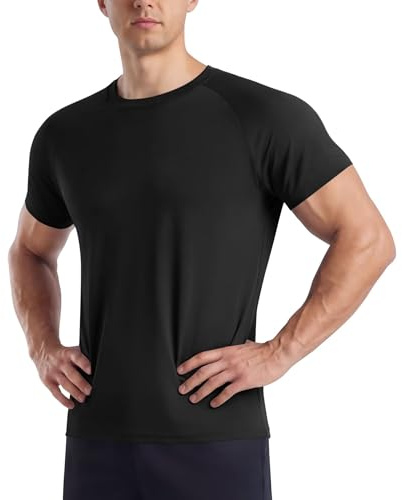 Gym T Shirts Men UK for Running Short Sleeve Sports Tops Quick Dry
