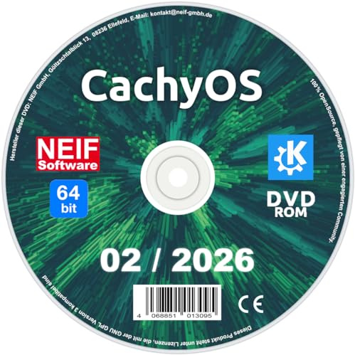 DVD mit CachyOS Linux Februar 2026 Edition - Betriebssystem basierend auf Arch Linux