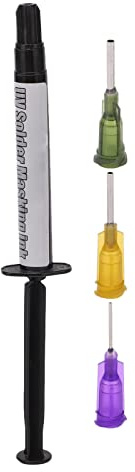 Baxnore Professional Curing Solder Ink Kit for PCB BGA Motherboard Repair with 3 Precision Needles Light Curable Soldering Paint for Electronics Circuit Board Protection (Black Oil)