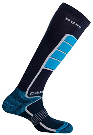 Mund Socks Carving Seamless Socks mit hoher Dichte, Schienbeinschoner, blau, EU 46-49