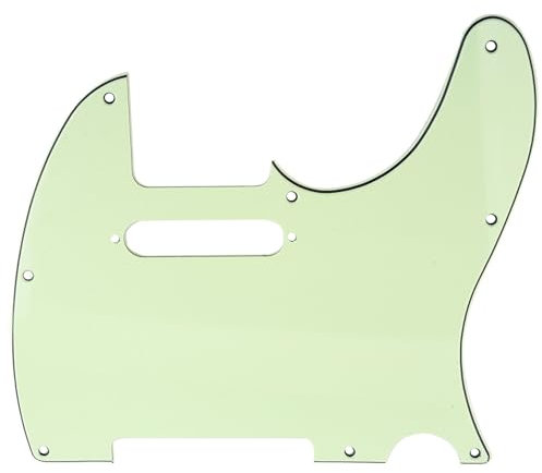 Musiclily 8 Löcher Tele Pickguard Gitarre Schlagbrett für Fender American/Mexican Standard Telecaster Modern Style E-Gitarre,3 lagig Mint