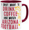 OM3® - Arizona-Coffee - Tasse | Keramik Becher | American Football Mug | 11oz 325ml | Beidseitig Bedruckt | Bordeaux