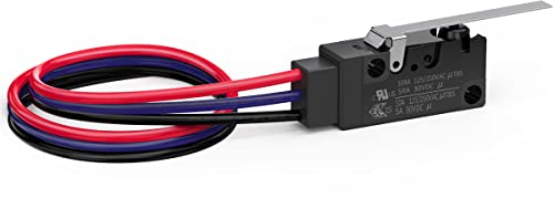 CLDIY Wasserdichter Mikroschalter mit langem Griff mit Leitung 10A 125 250V NC NO COM Leitung 30CM