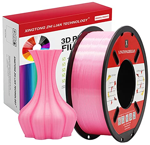 PLA 3D Drucker Filament 1.75mm 3D-Druckmaterialien für 3D Stift Druck Maßgenauigkeit +/- 0.02mm, Farbe Rose Seiden 1kg / Spule