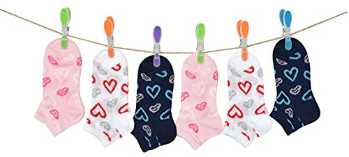 PETTI Artigiani Italiani - Calzini Bambina, 6 Paia di Calzini Corti Bambina, Calzini Bambino Corti Femminuccia, Calzini Bambina Cotone Filo di Scozia, 100% Made in Italy, Chiara