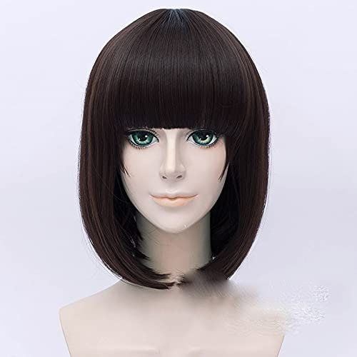 Anime Saenai Héroïne Pas De Sodate-Kata Katou Megumi Cosplay Perruques Synthétique Brun Bobo Postiche + Bonnet De Perruque