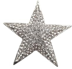 Brosche Magnetbrosche Schal Clip Bekleidung Poncho Taschen Stifel Textilschmuck Stern Strass Silber