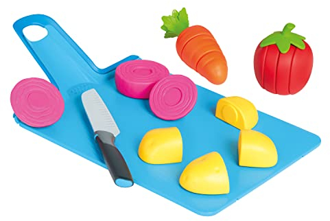 Casdon Giocattoli Joseph Joseph - Chop2Pot - Set da cucina per bambini sicuro con tagliere pieghevole e cibo da tagliare - Età: 2+ anni
