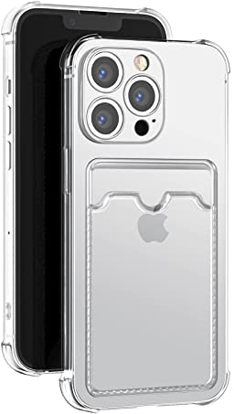 AKABEILA Case for iPhone 12 Mini Clear Slim Phone Case Soft TPU Wallet Case Bag Cover with Card Slot Holder Shockproof 5.4